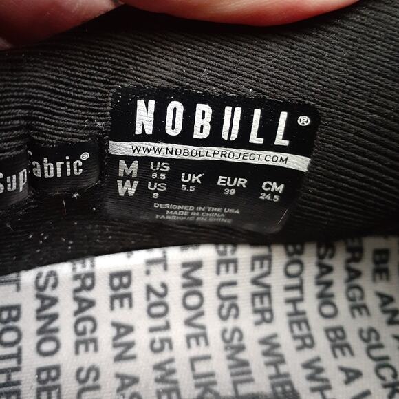 NOBULL Ladies Black White Graffiti Script Training Sneakers Trainers Ladies 8 - Picture 6 of 6